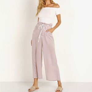 NWT 🔥 Show Me Your Mumu Peterson Pants Rose Gold Sheen